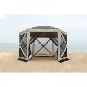pawilon ekspresowy 3 4 x 3 4 antracyt brązowy może być użyty na plaży