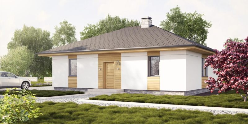 projekty domów parterowych z garażem i nie