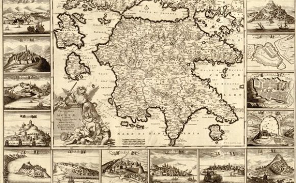 piękna mapa antycznej Grecji